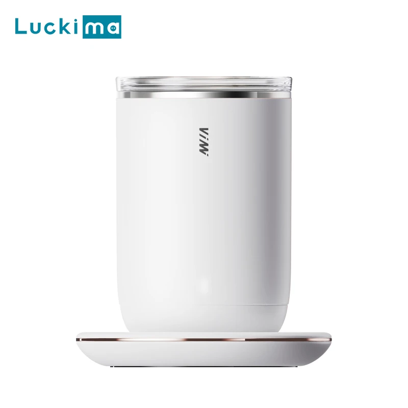 automatic magnetic stirring mug and coffee cup warmer for perfect beverages at home or office