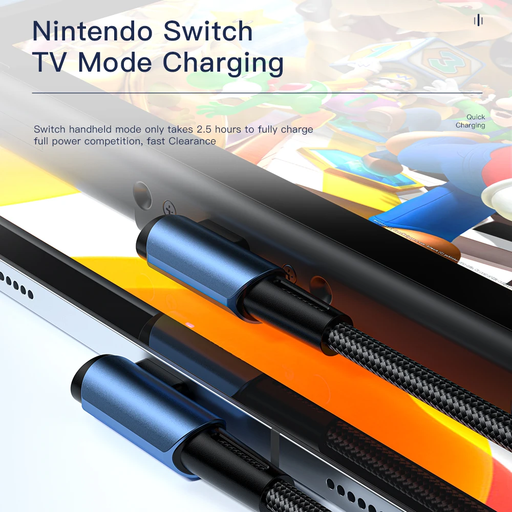 fast charging 100w usb type c cable 90 degree angle for ipad macbook pro and samsung - Image 5