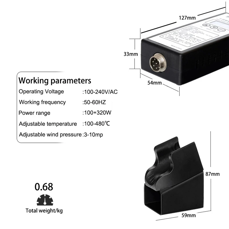 lcd digital hot air gun soldering station micro rework tool for welding and repairs 220v 750w - Image 4