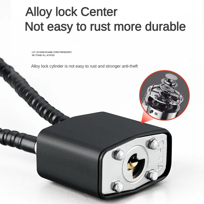 portable safety anti-theft cable lock for outdoor use available in multiple lengths and colours - Image 5