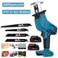 21v cordless electric reciprocating saw adjustable speed for versatile wood and metal cutting