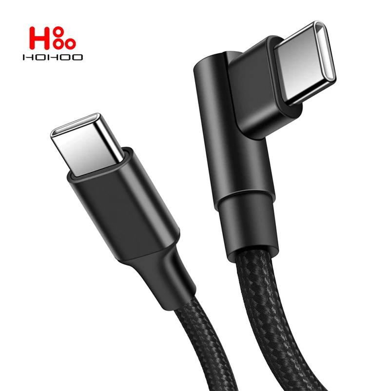 90 degree elbow 100W usb c to type c fast charger cable for iphone and android devices - Image 7