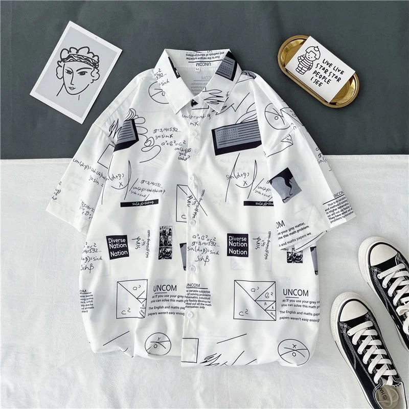 casual summer shirt for men with cartoon print loose fit short sleeves perfect for beach days - Image 7