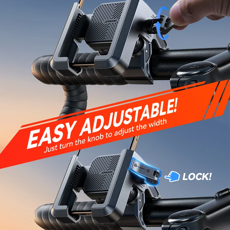 360 degree motorcycle phone holder shockproof bike mount for 4.7 to 7 inch phones - الصورة 3