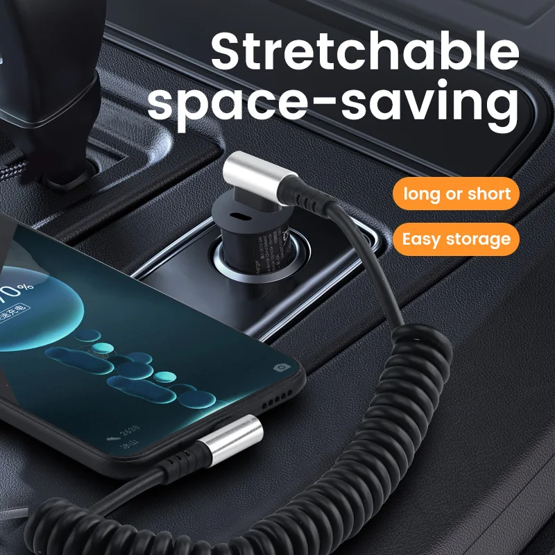 fast charging 6a usb a to type c retractable cable for iphone and android devices - Image 4