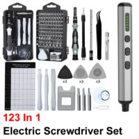123 in 1 usb power electric screwdriver set with magnetic bits for pc and mobile repairs
