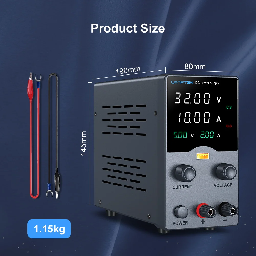 adjustable lab power supply with 30v 10a output for electronic testing and projects - Image 5
