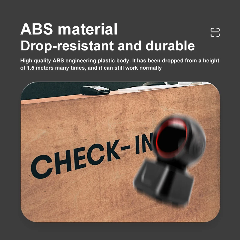 high-speed desktop 2d barcode scanner usb omnidirectional qr code reader for efficient scanning - الصورة 7