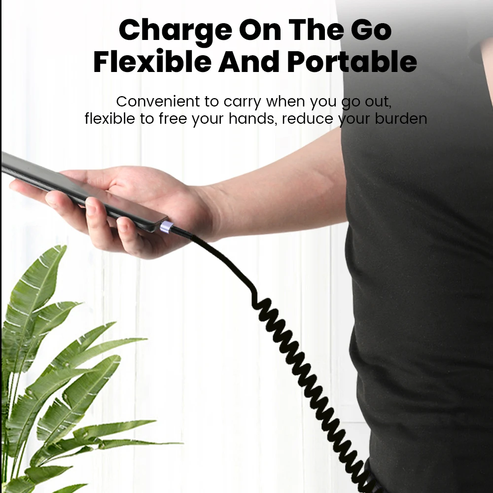 3 in 1 66W fast charging 90 degree usb type c cable for iphone and gaming devices - الصورة 7