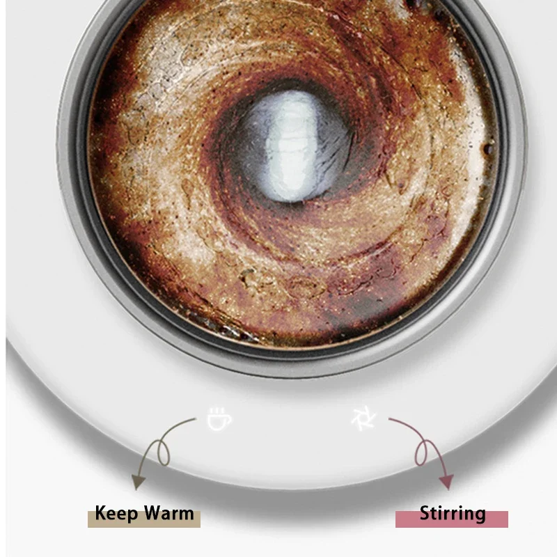 automatic magnetic stirring mug and coffee cup warmer for perfect beverages at home or office - الصورة 3