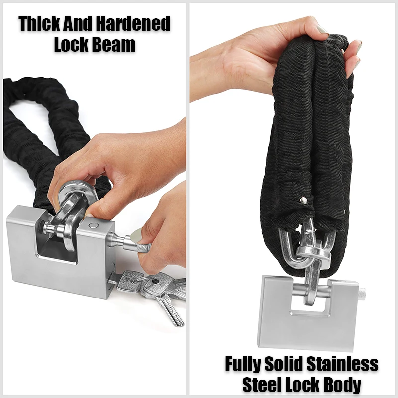 heavy duty d-shaped padlock with key 3 keys for ultimate security garage door gate warehouse - Image 4