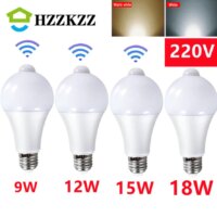 energy saving motion sensor led night light bulb for bedroom and bathroom 9W 12W 15W 18W
