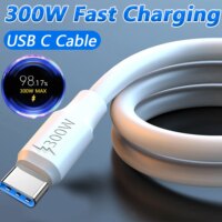 sturdy thick type c cable 300w super fast charging data line for android and samsung devices