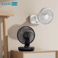 portable usb rechargeable desk fan with 4 speeds wireless oscillating function and adjustable angle