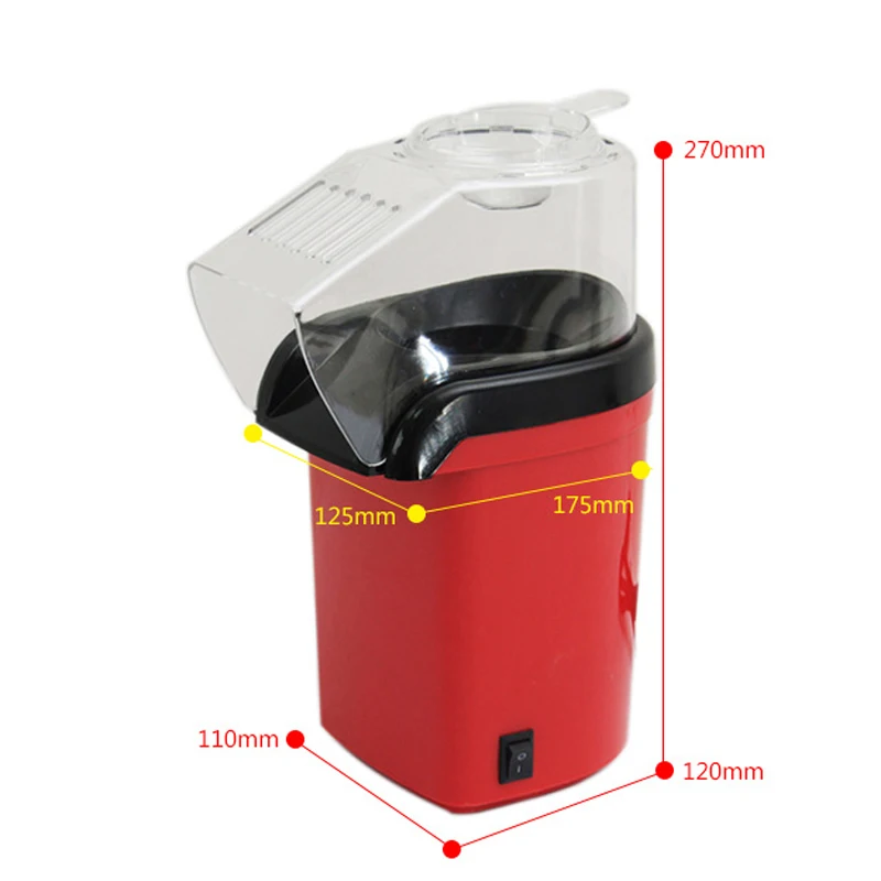 automatic hot air popcorn maker for home ideal kids gift in red or white colours - Image 7