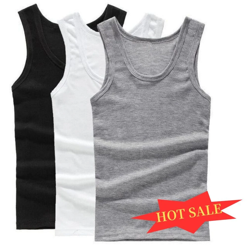 comfortable pure cotton summer tank top for men and women casual bodybuilding fitness wear