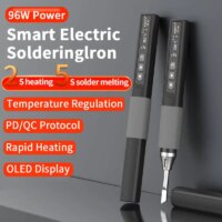 portable 96w smart soldering iron constant temperature welding pen for home repair and maintenance