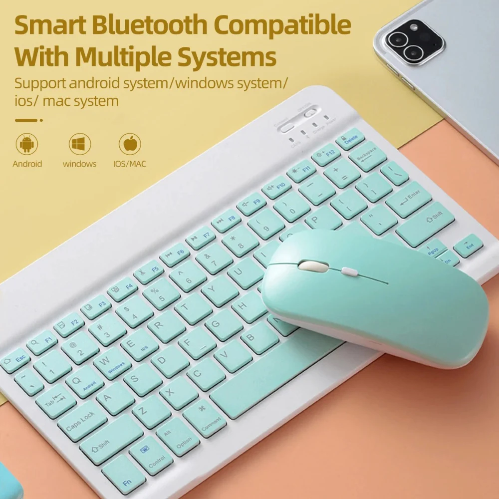 silent bluetooth mouse for laptop ipad and tablet noiseless wireless optical mini design in various colors - Image 6