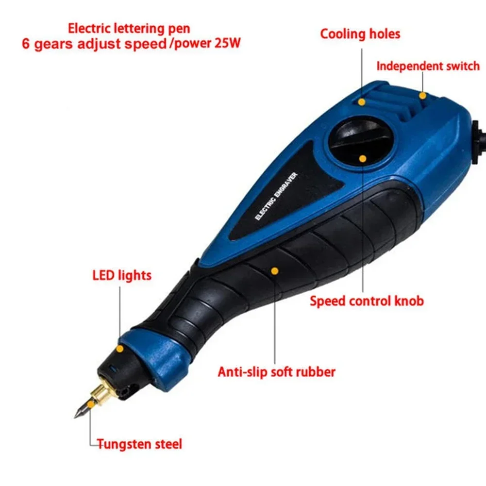 mini electric engraver for metal wood and stone DIY carving and lettering tools - الصورة 3