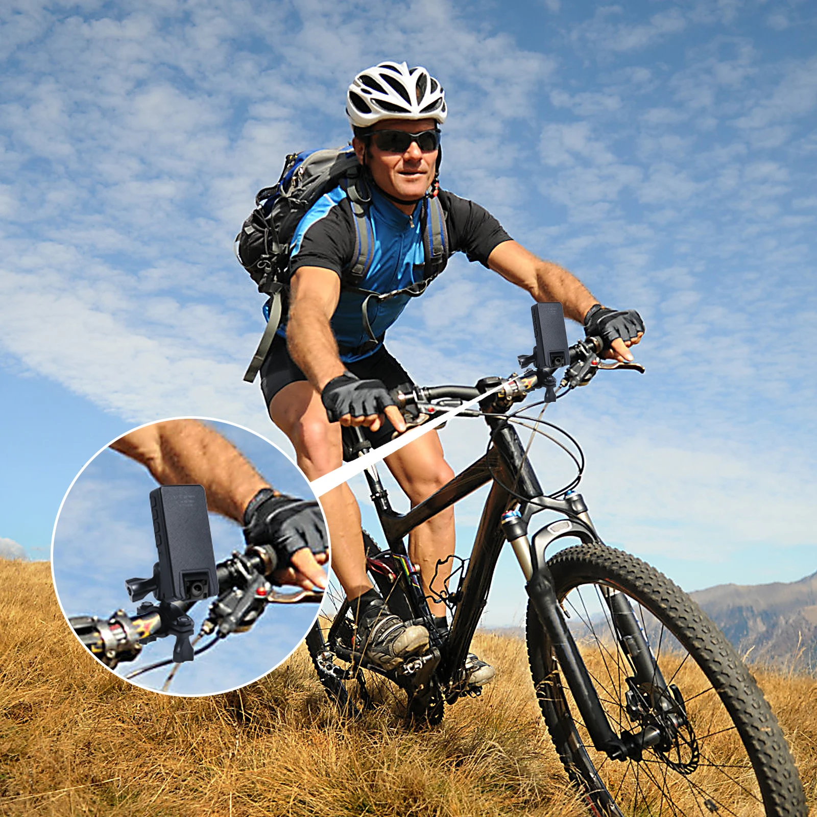 compact 1080p hd mini action camera with 180 degree rotation for sports and car use - الصورة 7