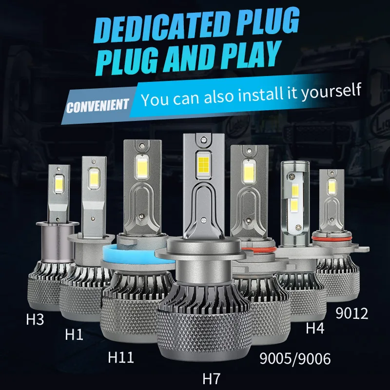 24v 130w high brightness led truck headlight h7 h4 compatible with universal models - Image 4