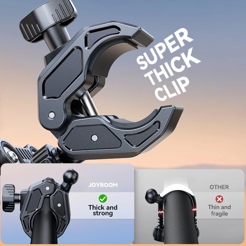 360 degree motorcycle phone holder shockproof bike mount for 4.7 to 7 inch phones - الصورة 6