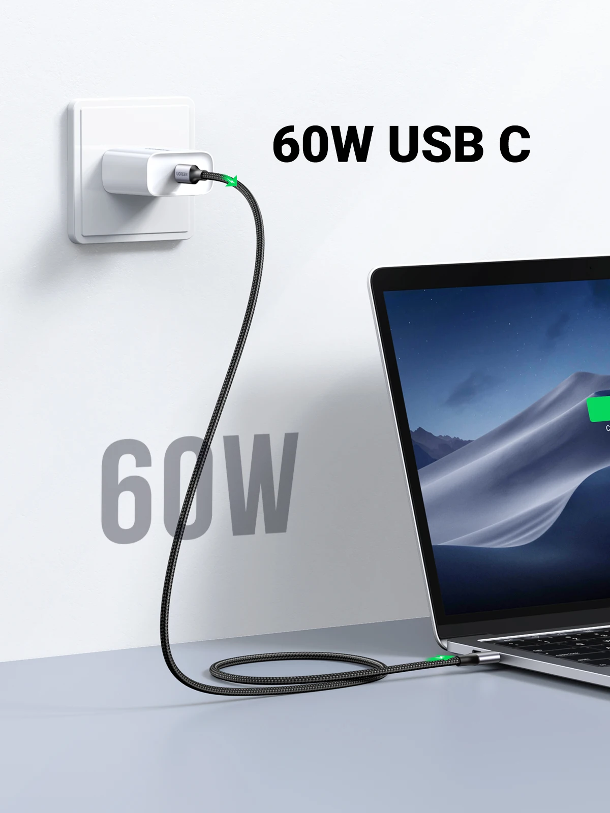 fast charging usb type c to type c cable 60w 100w data transfer for macbook ipad samsung - Image 3