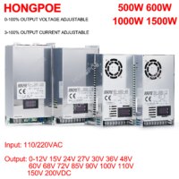 adjustable digital display power supply 500W to 1500W high voltage output industrial smps