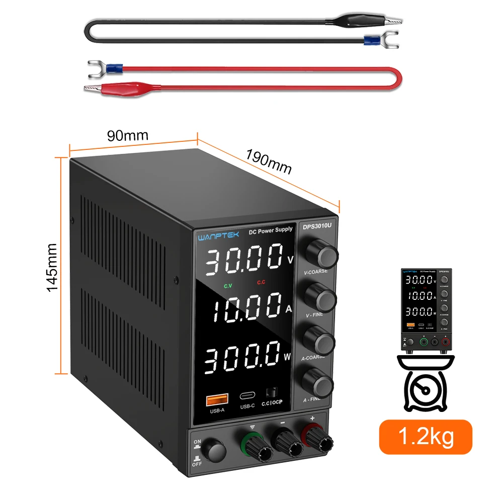adjustable dc power supply 30v 5a voltage regulator with digital display for laboratory use - Image 4