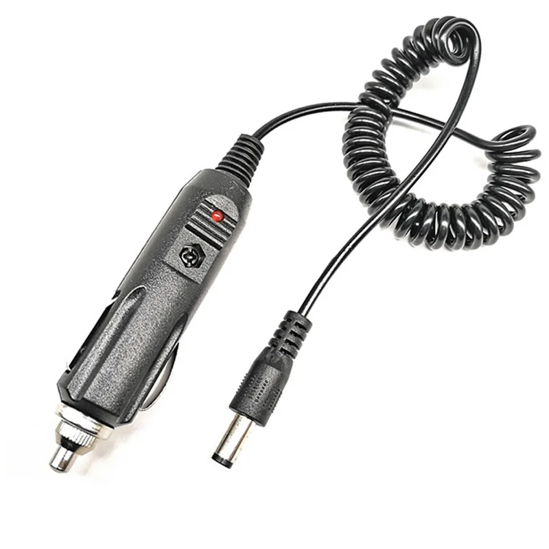 12v car charger cable for baofeng uv-5r walkie talkies long 1.5m cord accessory