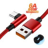 fast charging 66w usb type c elbow cable for huawei xiaomi samsung data sync 2m 3m options