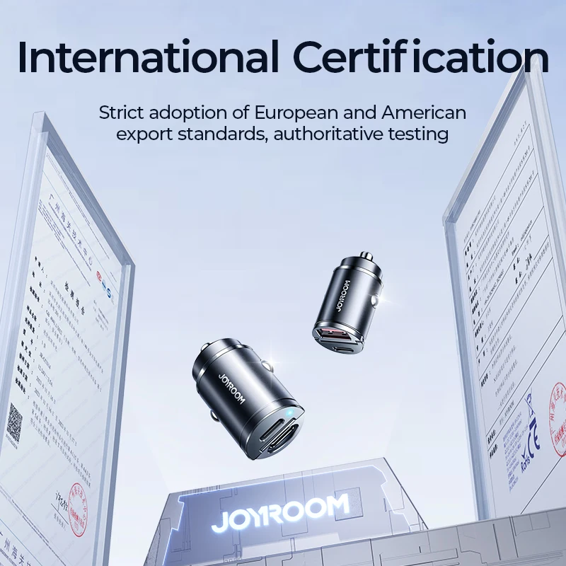 mini pull ring car charger with dual fast charging ports and 30w power delivery adapter - Image 4