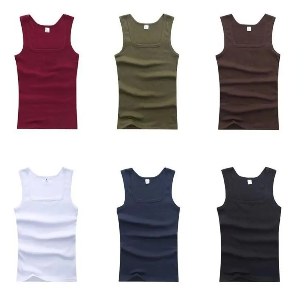comfortable pure cotton summer tank top for men and women casual bodybuilding fitness wear - Image 3