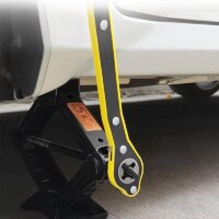multi-functional labor saving ratchet wrench and tire jack removal tool for effortless repairs
