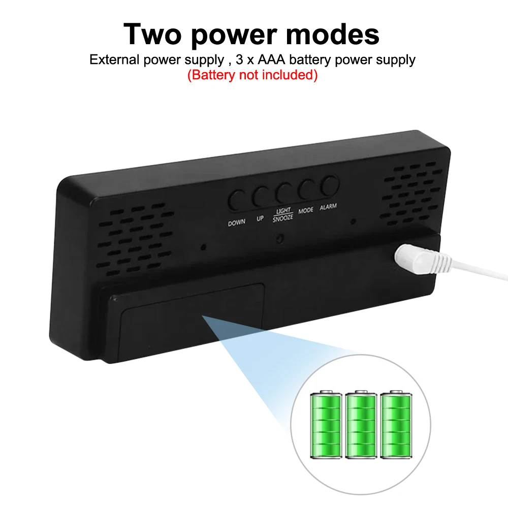 Colorful Led Electronic Alarm Clock 3 Levels Adjustable Brightness Time Display Large Screen Table Clocks - Image 7