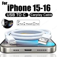 60w usb c fast charging cable for iphone 16 pro max quick charge data line 2m length