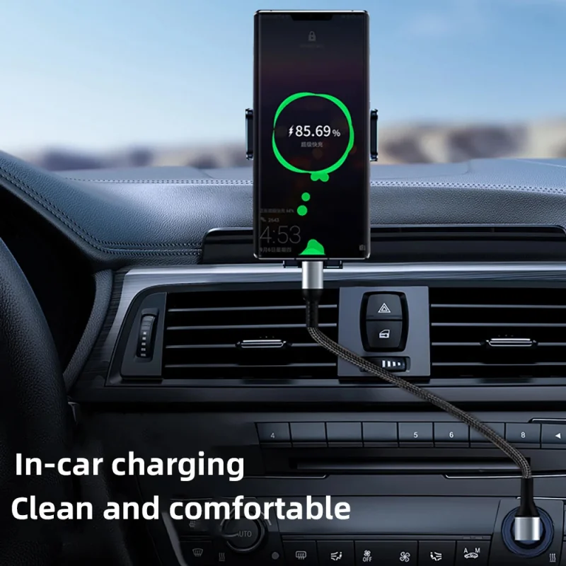 fast charging data cable 90 degree bend usb to type c 06a 05m short power bank cable - Image 6