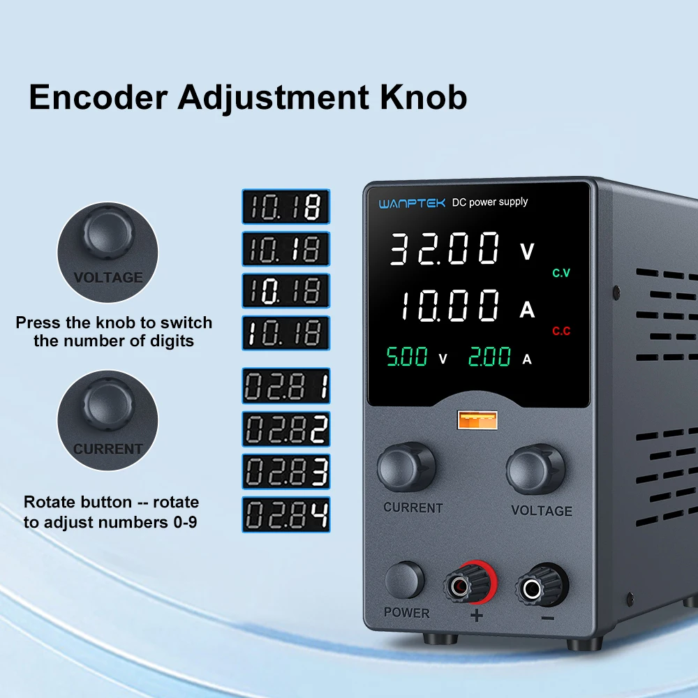 adjustable lab power supply with 30v 10a output for electronic testing and projects - Image 4