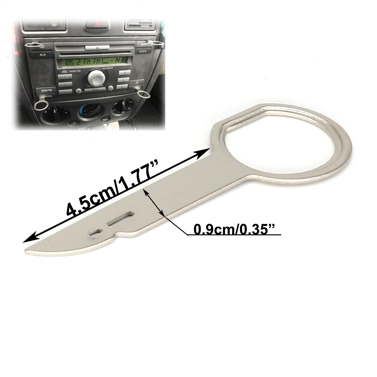 metal radio cd stereo removal key extractor tools for ford vehicles fiesta focus transit mondeo c-max - الصورة 4