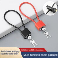 portable safety anti-theft cable lock for outdoor use available in multiple lengths and colours