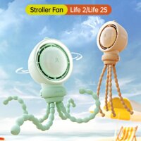 portable baby stroller fan with air purify turbo tech and natural wind options