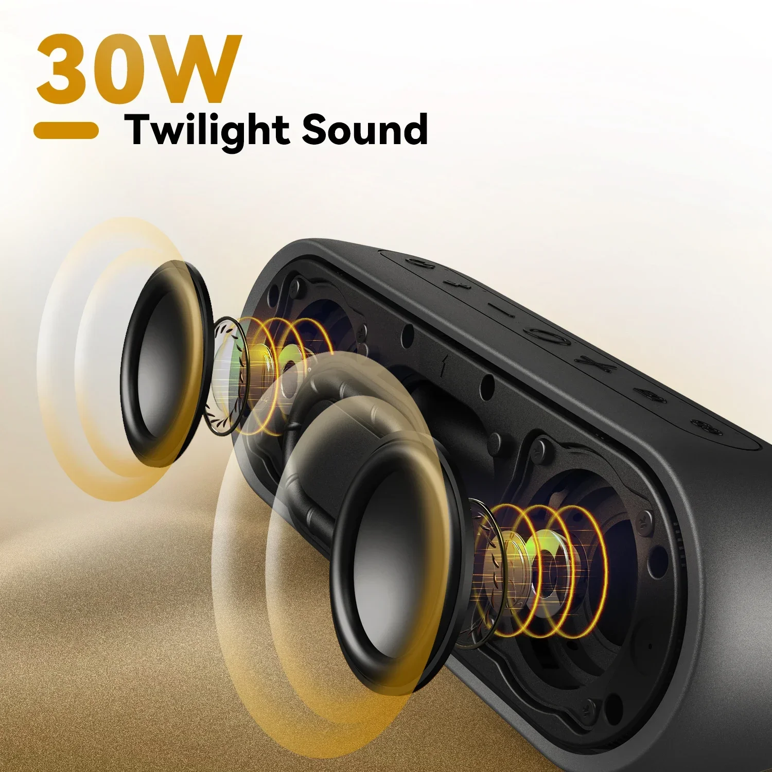 30w portable bluetooth speaker with ipx7 waterproof design for 24 hours playtime outdoors - الصورة 3