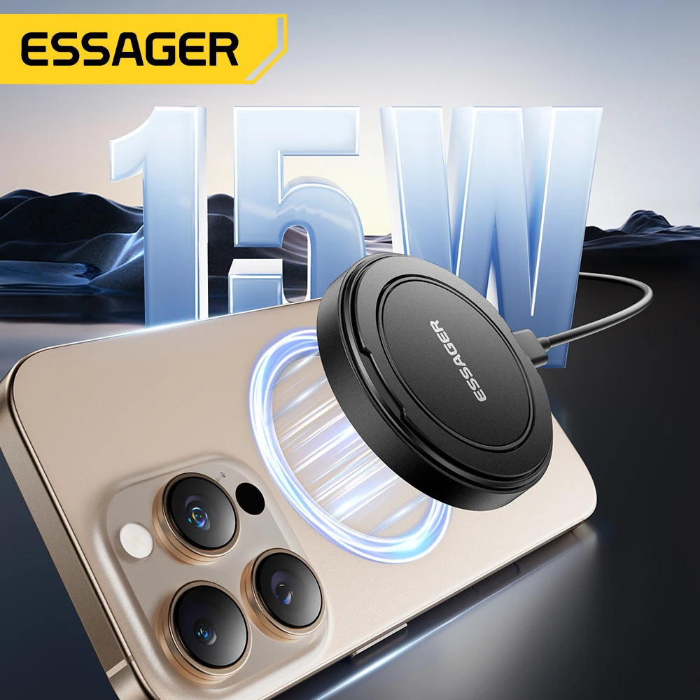magnetic wireless charger with holder 15w fast charging for iphone airpods and smart devices - الصورة 4