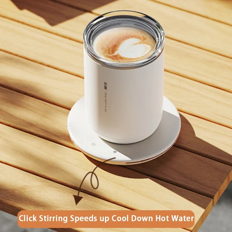 automatic magnetic stirring mug and coffee cup warmer for perfect beverages at home or office - الصورة 5