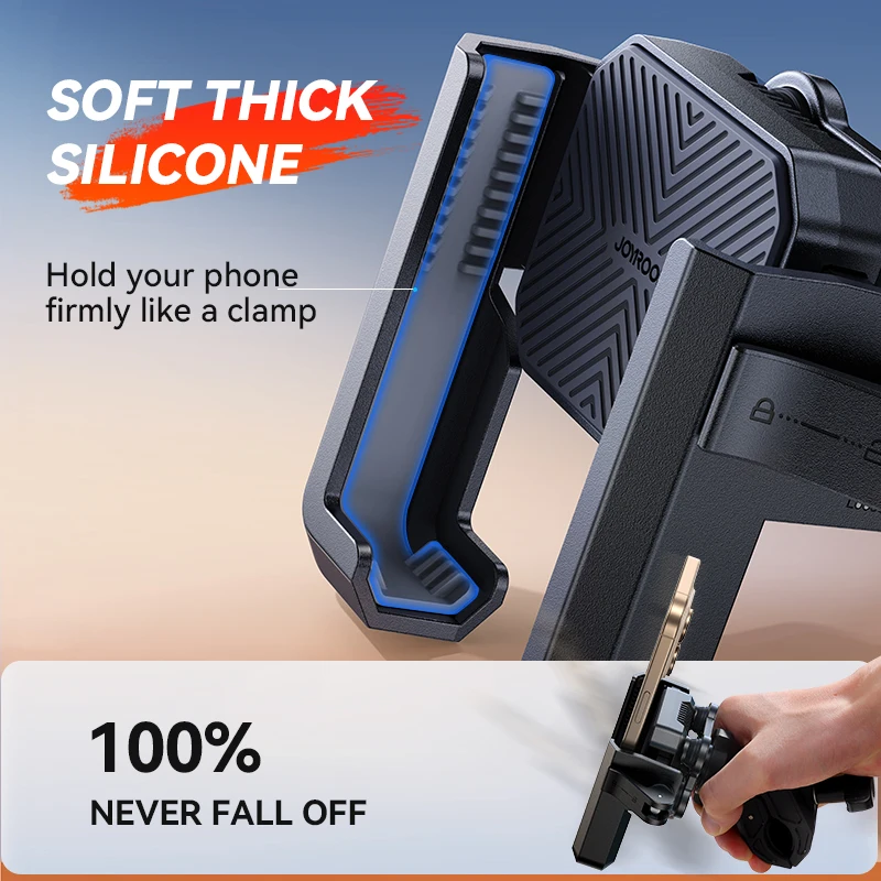 360 degree motorcycle phone holder shockproof bike mount for 4.7 to 7 inch phones - الصورة 4