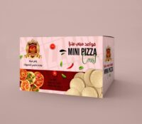 ميني بيتزا نص تسويه 400جم12 قطعة